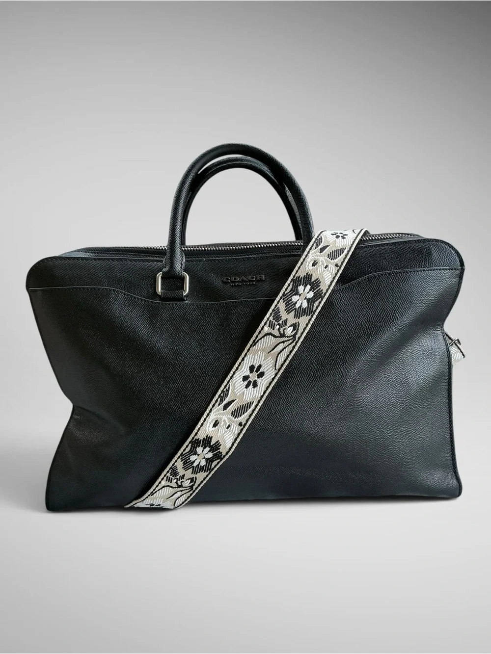 Coach Beckett Structured Brief F72988 Black Leather Laptop Briefcase